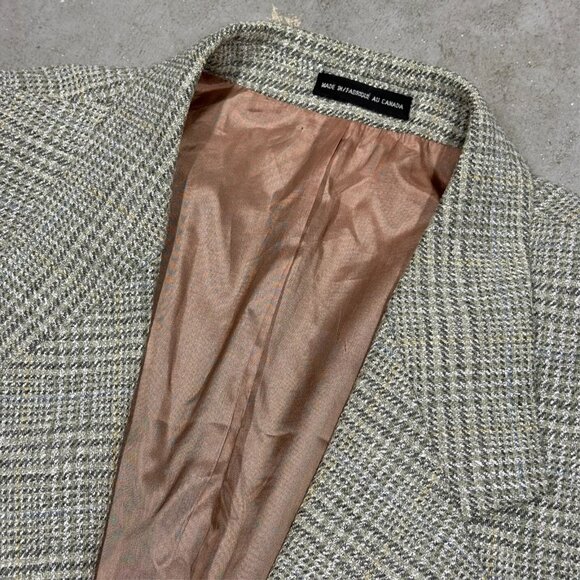 Moores Wool Viscose Blazer Hoyle England Sport Coat Tweed Beige 44R - Picture 5 of 9